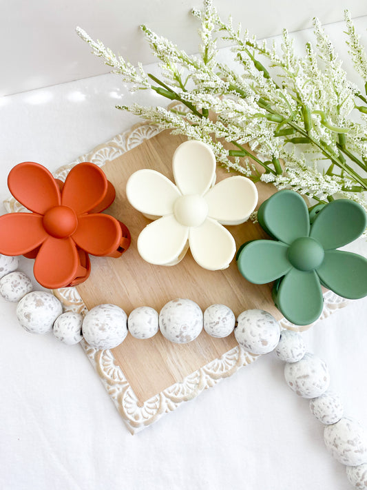 Flower Claw Clips