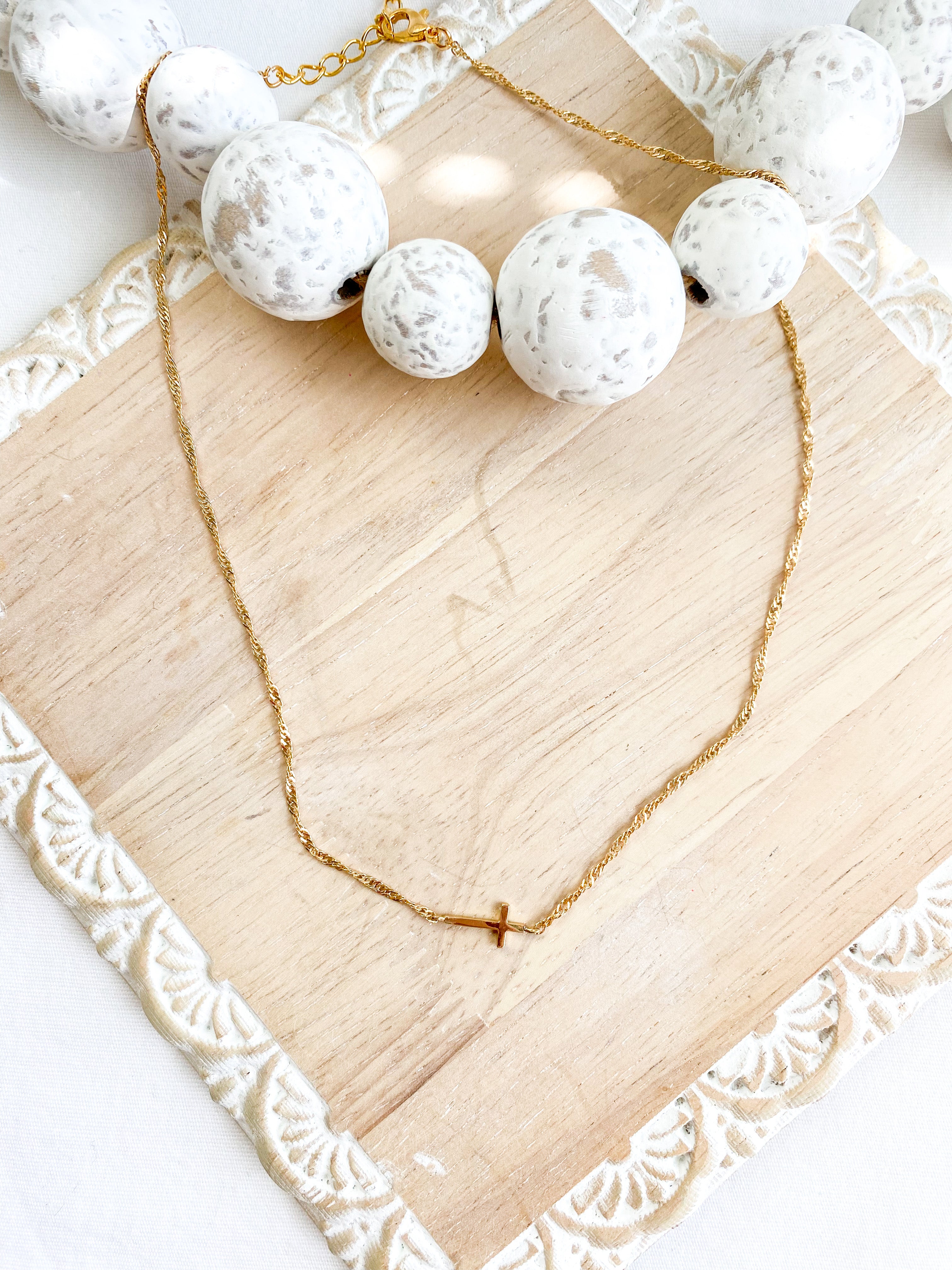 Cross Twisted Necklace